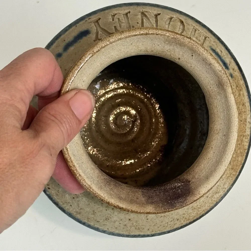 Cedar Swamp Stoneware Co Honey Pot Jar Handmade Pottery